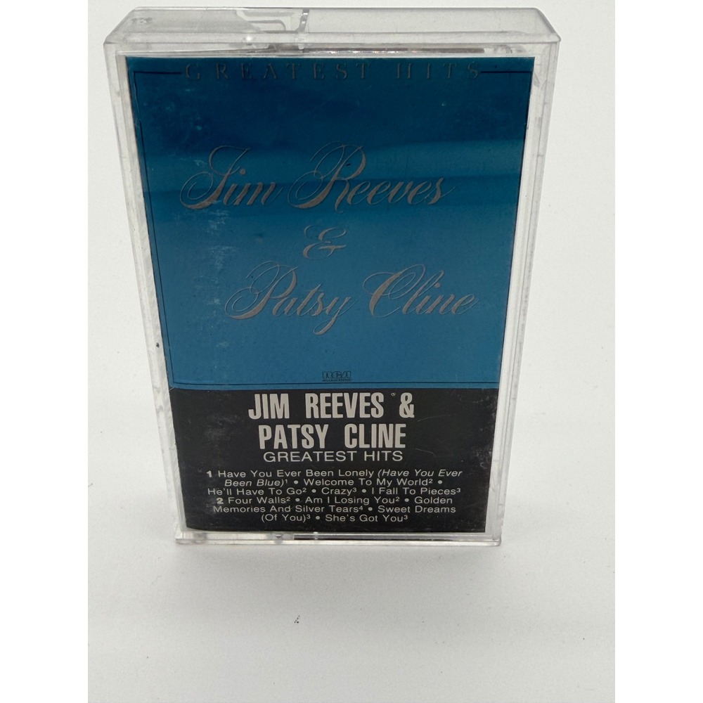 Jim Reeves & Patsy Cline Greatest Hits Cassette Tape 1981 RCA Records Country‎